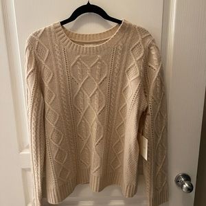 cashmere cable knit sweater